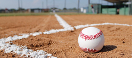 baseball laying on field