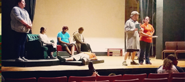 Actors on stage at picketwire players