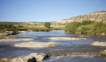 River running through Picketwire Canyon