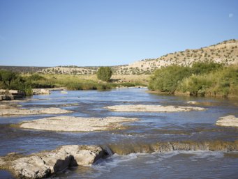 River running through Picketwire Canyon
