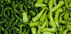 mix of bright green peppers